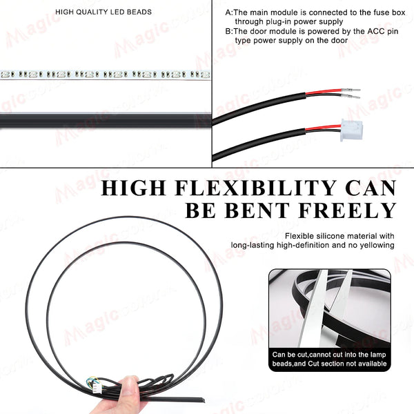 Rainbow Glow Car Lights