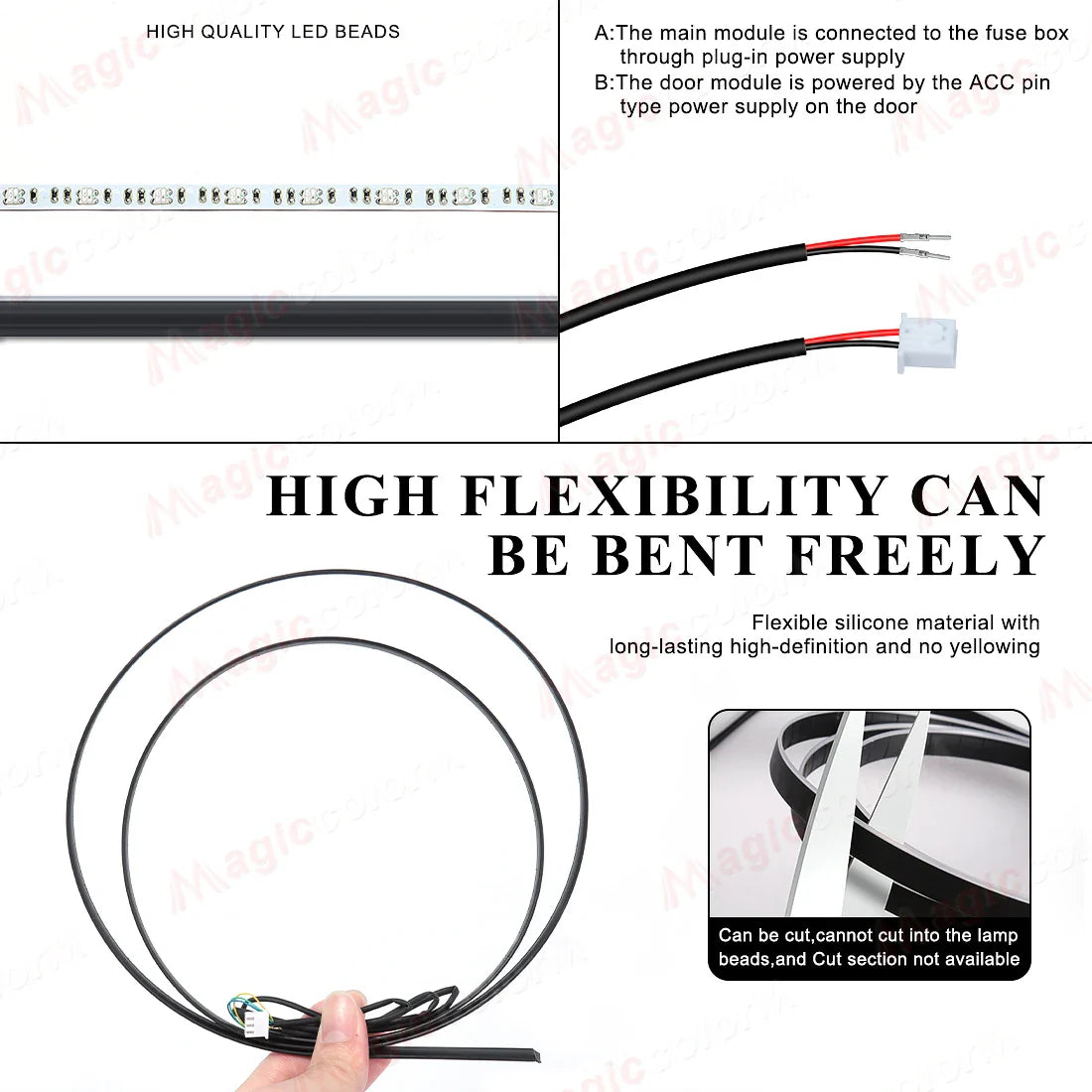 Rainbow Glow Car Lights